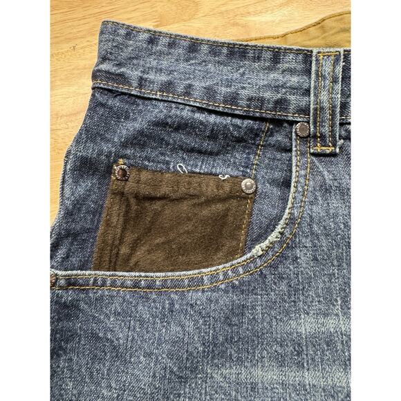 Bklyn XPress Brooklyn Express Jeans Men Sz 36x34 Y2K Baggy Hip Hop Grunge Patch - Picture 5 of 8